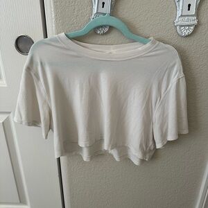 lululemon all yours cropped tee (bone)